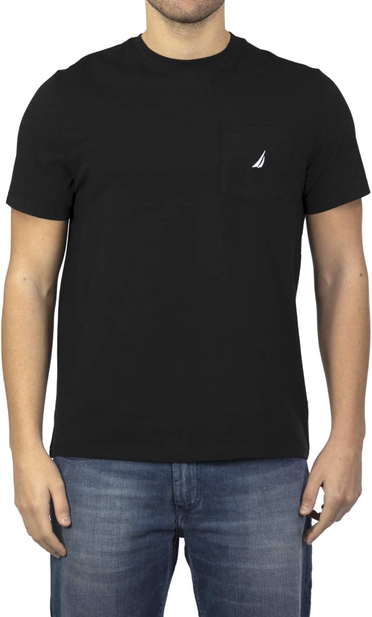 Nautica Men’s Solid Crew Neck Short-Sleeve Pocket T-Shirt Nautica Men’s Solid Crew Neck Short-Sleeve Pocket T-Shirt