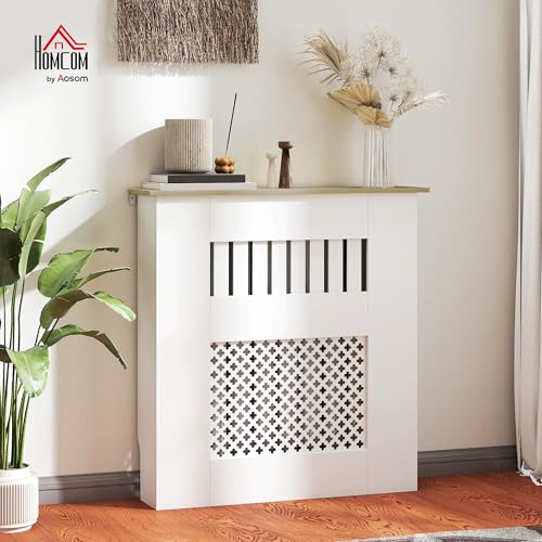 Cache radiateur moderne blanc pour salon et couloir chic - 3