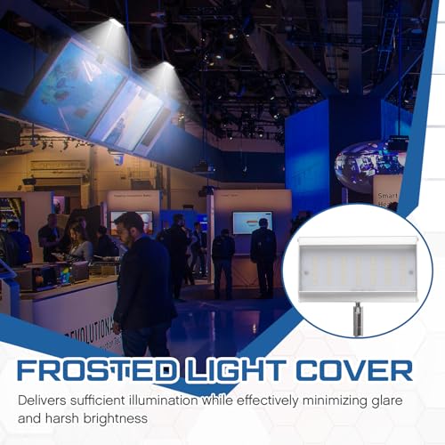 Retisee 4pcs Trade Show LED Lights Display and Exhibit Arm Lighting, Under-Cabinet Lights Trade Show Booth Accessories Connectable Booth Light Included Clamps, Mounting Brackets, Power Cable (Silver)