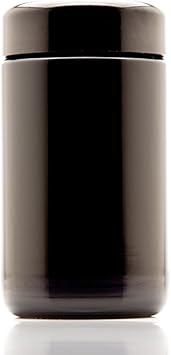 Infinity Jars Tall Screw Top Jar 150 Ml 5.07 fl oz, UV Black Glass Airtight Smell-Proof Container for Coffee, Tea, Dried Goods, Refillable Tall Jar for Long-Term Kitchen Storage