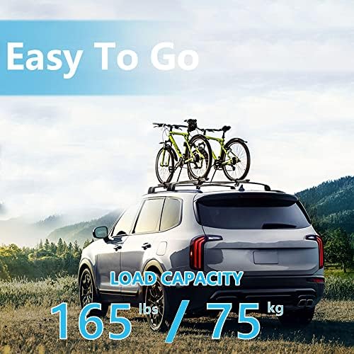 Upgraded Silent Roof Racks for 2018-2023 Hyundai Kona and Electric Models, Deepace Cross Bars for Rooftop Cargo Carrier Bag Kayak Bike Snowboad - 3