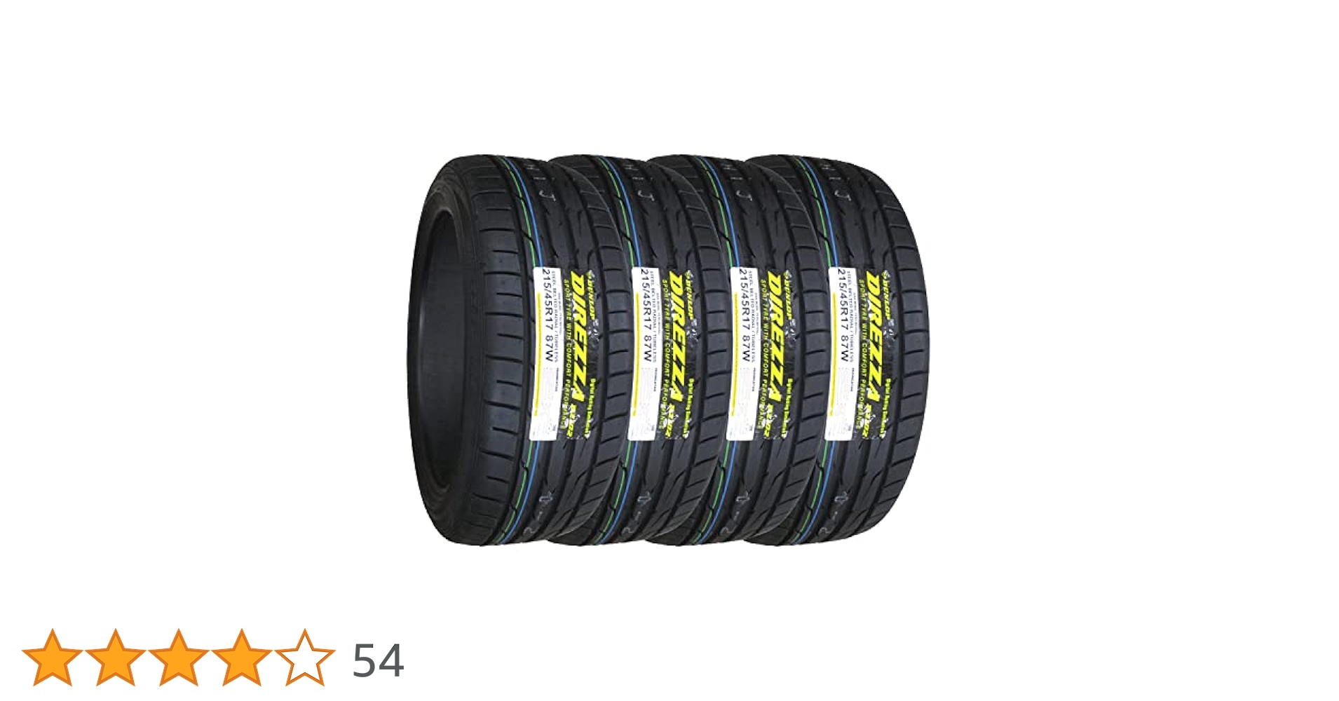 ダンロップ 215/45R17 4本 22年製 direzza dz102 DIREZZA 【並行輸入品】215/45R17 4本セット 2024年製造 新品