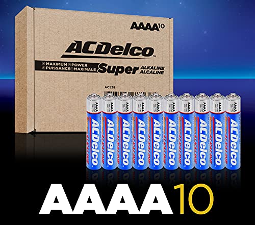 Acdelco 10-Count Aaaa Batteries, Maximum Power Super Alkaline Battery, Use For Glucose Meters And Blood Monitors, 5-Year Shelf Life #TOP1