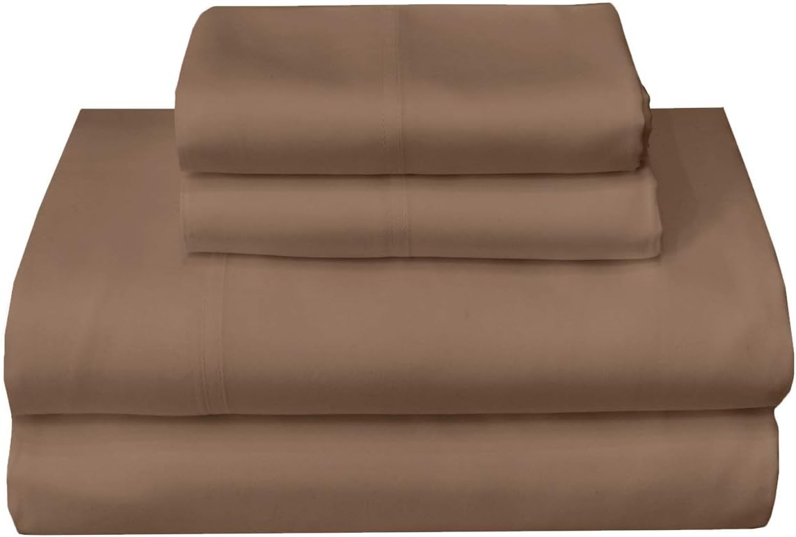 sheetsnthings Solid 300-Thread-Count 100-Tencel Lyocell, 4PC California King Bed Sheets, Sage