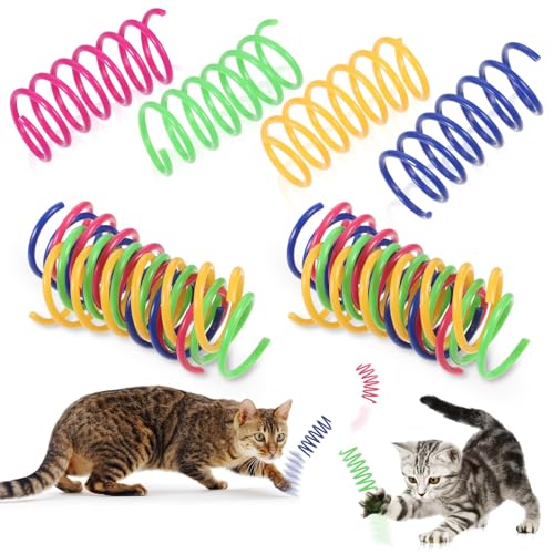 CIGTSICO Katzenspielzeug Spirale, Spirale Spielzeug für Katzen, Interaktives Katzenspielzeug 48 Teile in 4 Farben Sicher und Langlebig Perfekt für Kittens und Erwachsene Katzen CIGTSICO Katzenspielzeug Spirale, Spirale Spielzeug für Katzen, Interaktives Katzenspielzeug 48 Teile in 4 Farben Sicher und Langlebig Perfekt für Kittens und Erwachsene Katzen