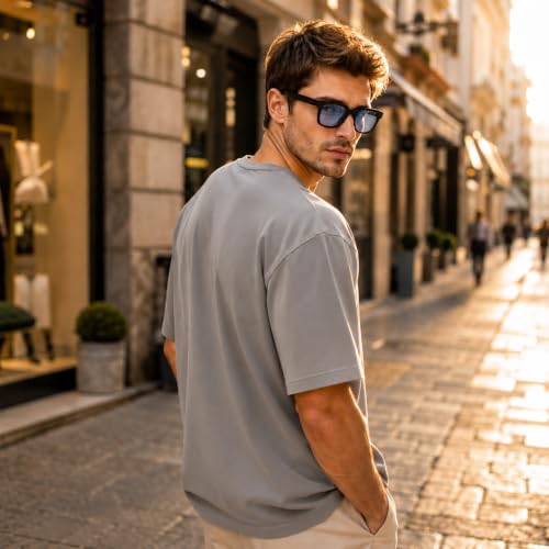 Image of Peter Jones Unisex Large Square UV /UB Protected Sunglasses (3803)