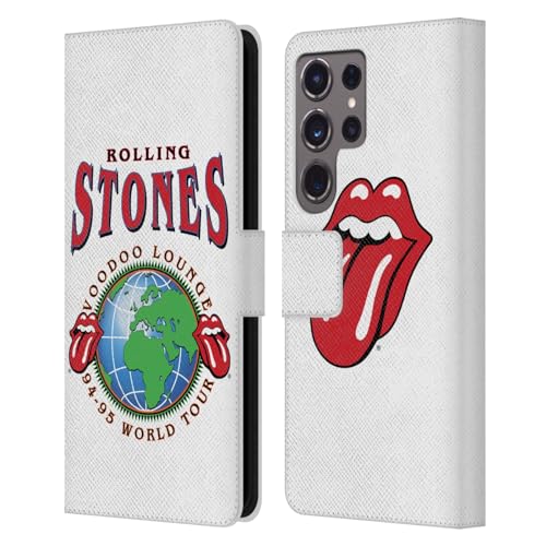 Funda Samsung S24 Ultra Rolling Stones Voodoo de cuero tipo libro Head Case Designs