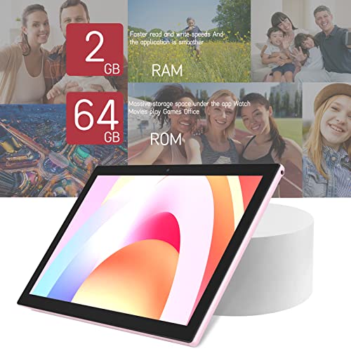 Tablets 10 Inch Tablet Android, 64Gb Rom & 512Gb Expand, 2+8Mp Dual Camera, Wifi, Bluetooth, 1280X800 Ips Touch Screen Computer Tablet Pc, 6000Mah Battery, Google Gms Certified Tablet, Pink #TOP1