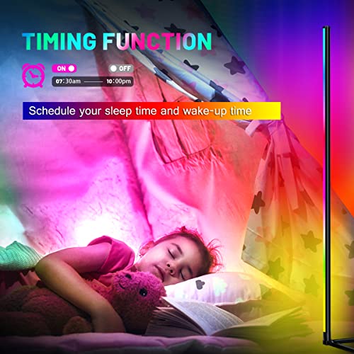 Leniver Rgb Corner Lamp Set Of 2, Led Corner Floor Lamp With Smart App Control, Colorful Floor Lamp With Music Sync And Timing, Color Changing Mood Lighting For Living Room, Bedroom, Gaming Room #TOP4