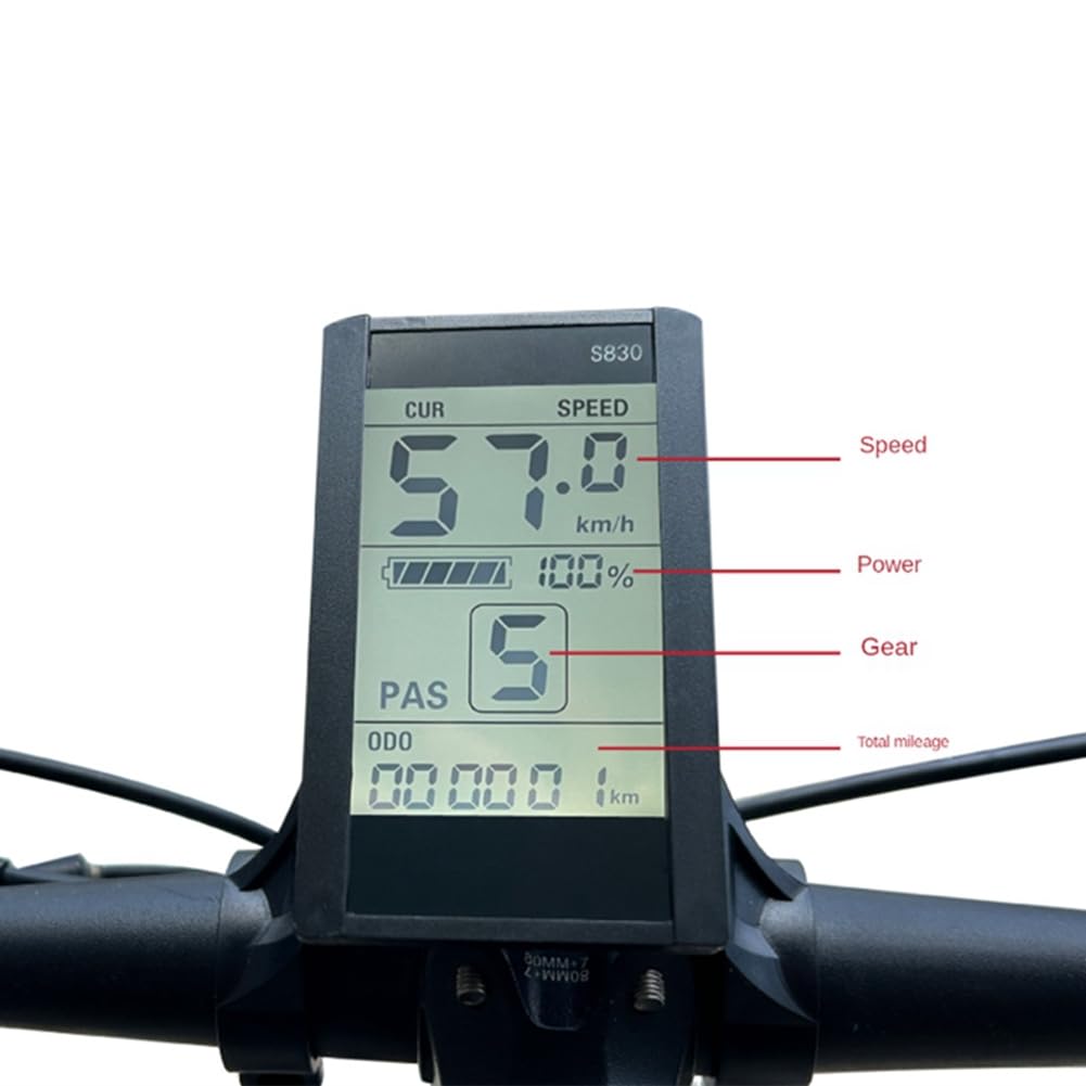 S830 24 V 36 V 48 V wyświetlacz LCD do roweru elektrycznego, deska rozdzielcza roweru, uniwersalna z akcesoriami do kierowcy USB SM