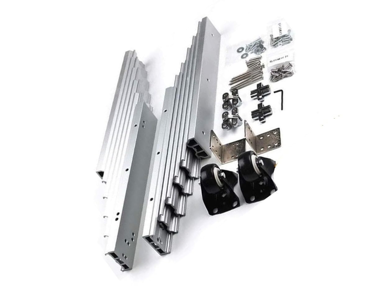 Diapositiva de mesa telescópica de aluminio, bisagra plegable oculta abierta de 350mm, cerrada, 1270mm, 1 Juego(Open 1270mm)