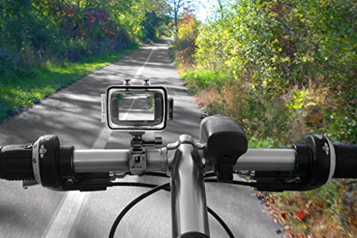 Image of Sound Around Gear Pro High-Definition Sport Action Camera,1080p 720p Wide-Angle Camcorder w /2.0 Touch Screen-SD Card Slot,USB Plug,Mic-All Mounting Gear Included-For Biking And Water Sports(Silver)