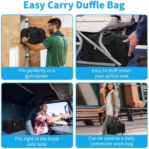 14 Inch Duffel Bag Storage Hand Carry On Bag Lightweight Travel Bag Carry On Luggage For Women Men for Trips or Sports Organizing Bedroom(Black)4