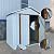 4x6ft Outdoor Metal Storage Shed with Lockable Door & Apex Roof, White Galvanized Steel Garden Shed for Lawn Tools, Waterproof Shed Outdoor Storage Clearance for Backyard (White)