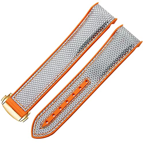 [BANDKIT] IK300̃uXbg Seamaster 600 Planet Ocean܂肽݃obNVRiCXgbvEHb`ANZT[EHb`oh(Grey orange Gold,20mm)