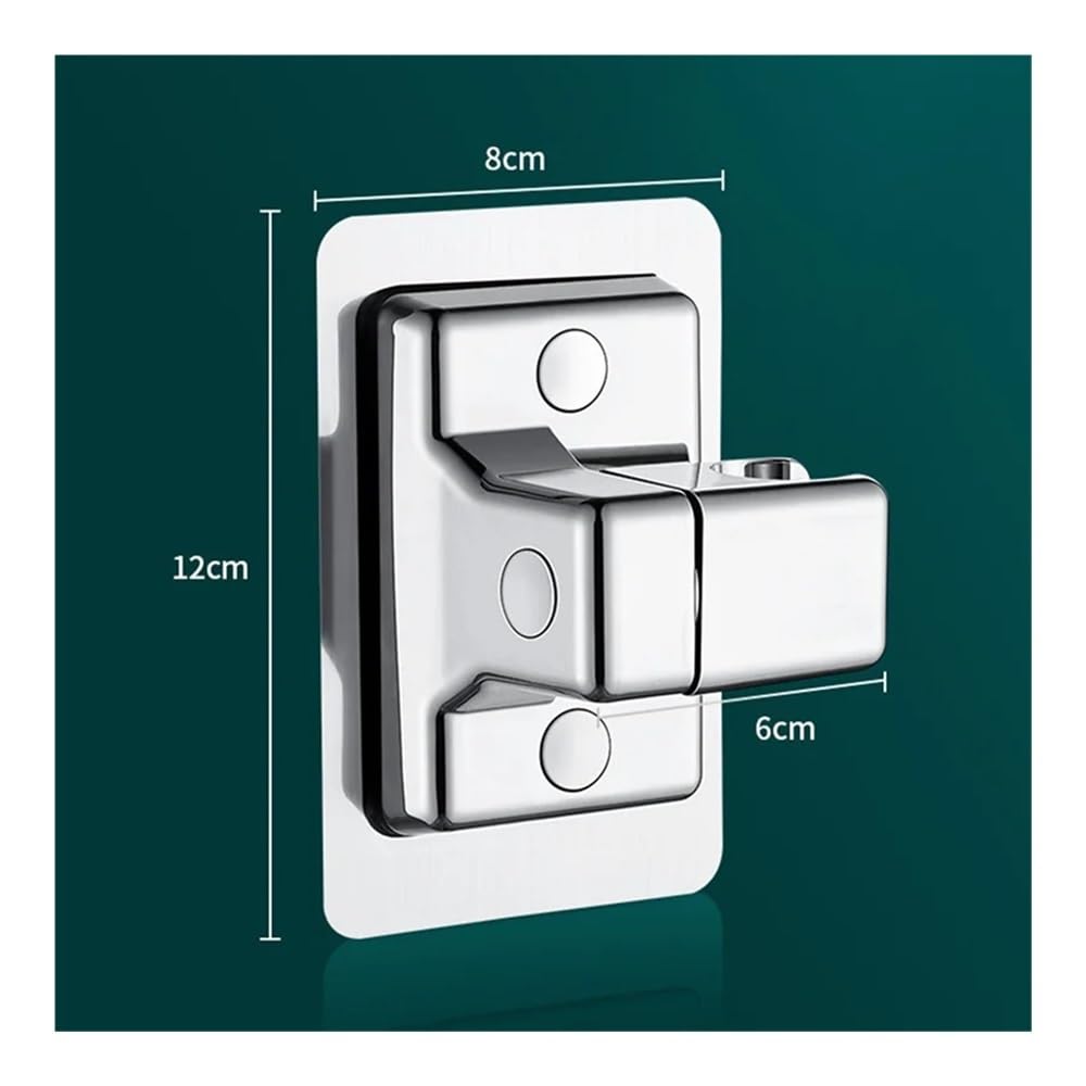 2 Soportes para Cabezal de Ducha Ajustables de Pared, autoadhesivos, de Mano, Accesorios de baño, 1 Unidad (Plateados).