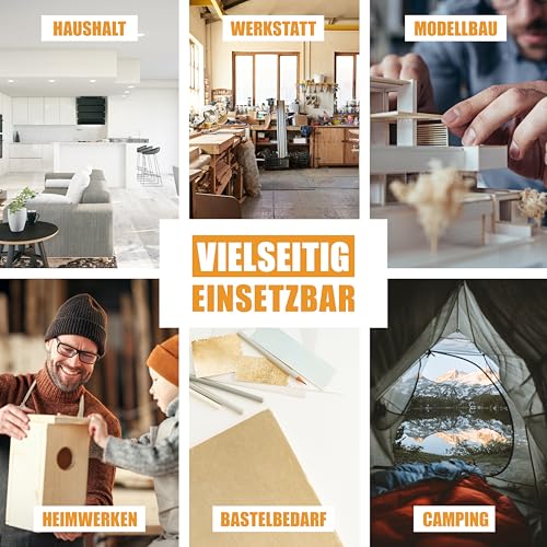 Foto von Sekundenkleber extra stark – XXL 50 g Superkleber für präzise Reparaturen – transparent, wasserfest, hitzebeständig – KRAFTPROTZ Alleskleber für Holz, Metall, Kunststoff, Glas, DIY & Modellbau