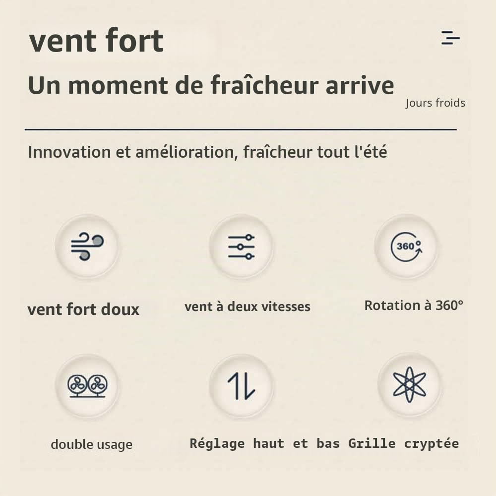Ventilateur de voiture à double tête, TOTMOX 12V Allume-cigare Mini ventilateur de refroidissement pour voiture, camion, van, SUV, RV, bateau, home, rotation horizontale à 360° et verticale à 180°