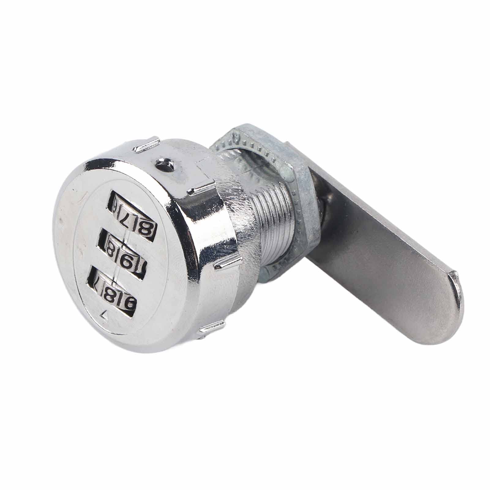 Cerradura de Armario con Combinación 250, Cerradura con Código de Seguridad de Contraseña Conveniente de Acero Inoxidable Plateado #3 Armario de Leva de Combinación de Código de (Gabinete de metal de