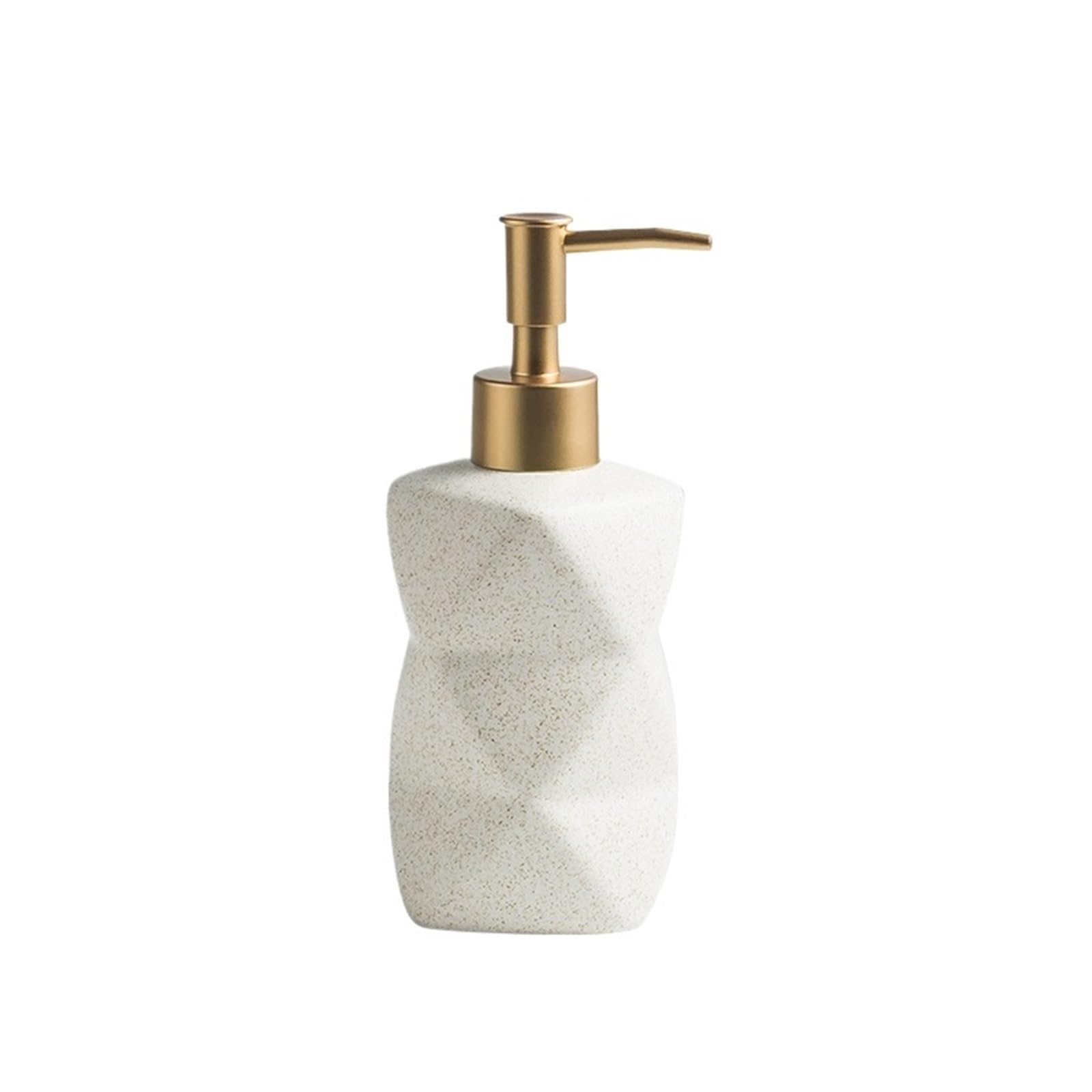 Soap Dispenser Simple Ceramic Lotion Pump Bottle 300ml Bathroom Shower Gel Soap Dispenser(White)