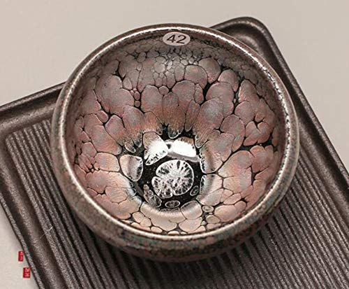 TONGTONG One Featured JianZhan Raw Ore Tenmoku Colorful Wide Mouth Tea Cups Handmade Ceramic kung fu Tea Cup - NO.53