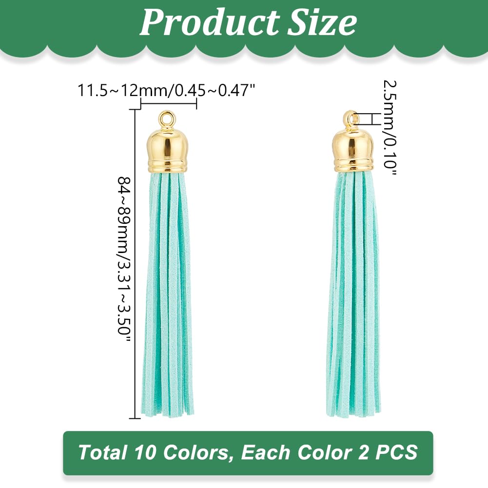 10 Nappe In Ecopelle Colorate PH PandaHall - Per Portachiavi, Bracciali Fai Da Te E Decorazioni Creative - Foto 6