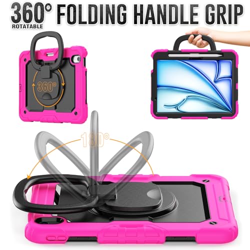 Eviter les rayures coque iPad Air 11 M2 robuste silicone rose - 2