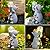 Goodeco Solar Cat Garden Statue - Outdoor Cat Decor with Solar Butterfly & Succulent Flowers LED Lights for Garden Enthusiasts - Ideal Gifts for Mom & Birthdays