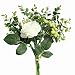 KIRIFLY Artificial Flowers Silk Roses Fake Plants Eucalyptus Leaves Berries Flower Arrangements Wedding Bouquets Decorations Floral Table Centerpieces Plastic Indoor Faux Plants Décor(White)