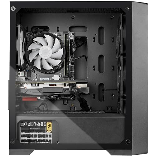 Image of Gaming Desktop PC, Intel 12th Gen up to 4.30 GHz, AMD Radeon RX 580 8G GDDR5, 16GB DDR5 4800 MHz RAM, 1TB M.2 NVME SSD, Windows 11 Pro, WiFi, Bluetooth 5.0, VR Ready,RGB Fans x4