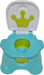 Troninho de Bebê 3 em 1 com Tampa, Penico Infantil, Serve como Banquinho, Serve como Redutor de Vaso Sanitário, para Menino e Menina para desfralde, antiderrapante, fácil limpeza e higiene (Verde)