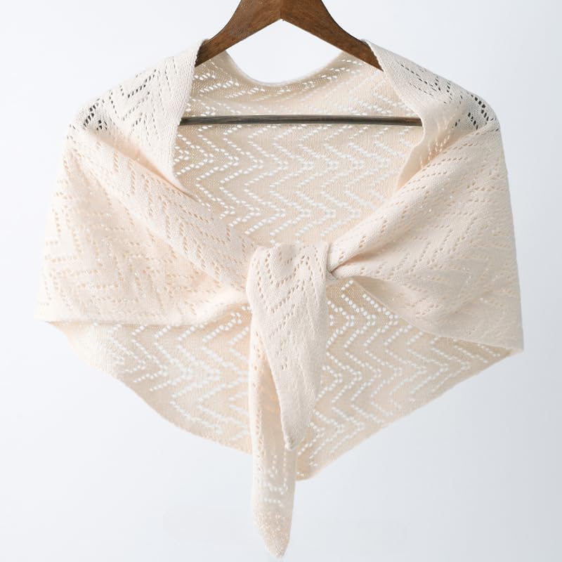 Knit Triangle Scarf for Women Crochet Head Scarf Neckerchief Old Money Aesthetic Accessories Triangle Shawl2