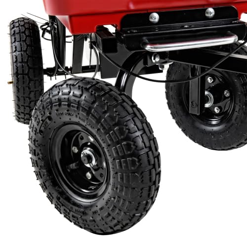 Carretilla eléctrica para jardín con batería, 2 ruedas, capacidad de carga 264 lbs, estructura de acero y color rojo miniatura 5