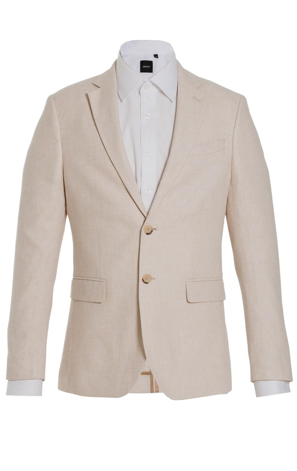 Dobell Mens Cream Jacket Lightweight Linen Cotton Blend Regular Fit-58R