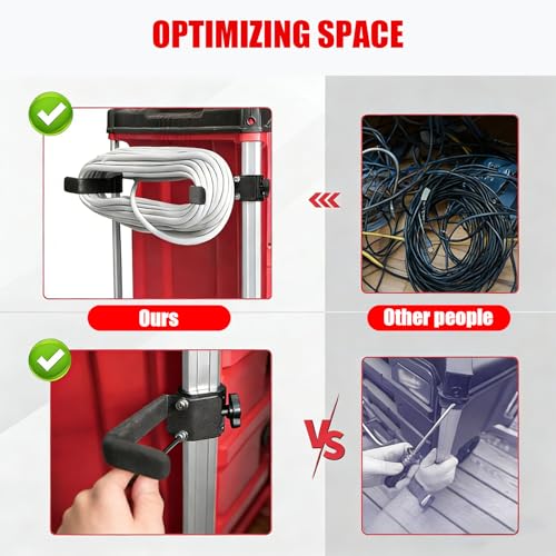 Gaine de câble en métal avec support de cordon dénoué pour rangement d'outils - 5