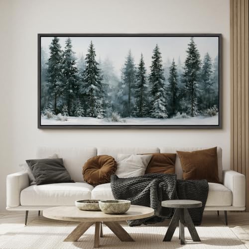 Image of MUDECOR Extra Large Framed Canvas Print Wall Art Pine Art for Living Room