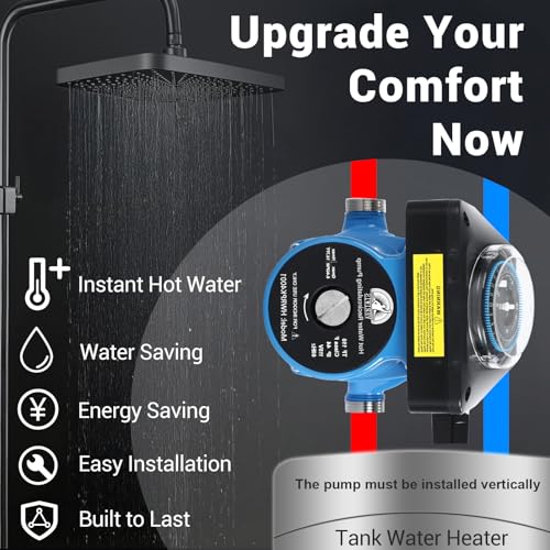Image of Hot Water Recirculating Pump Kit with Extra Bypass Valve Bundle - 1 Circulation Pump & 2 Stainless Steel Sensor Valve Kits for Tank Water Heaters, Instant Hot Water to Multiple Fixtures