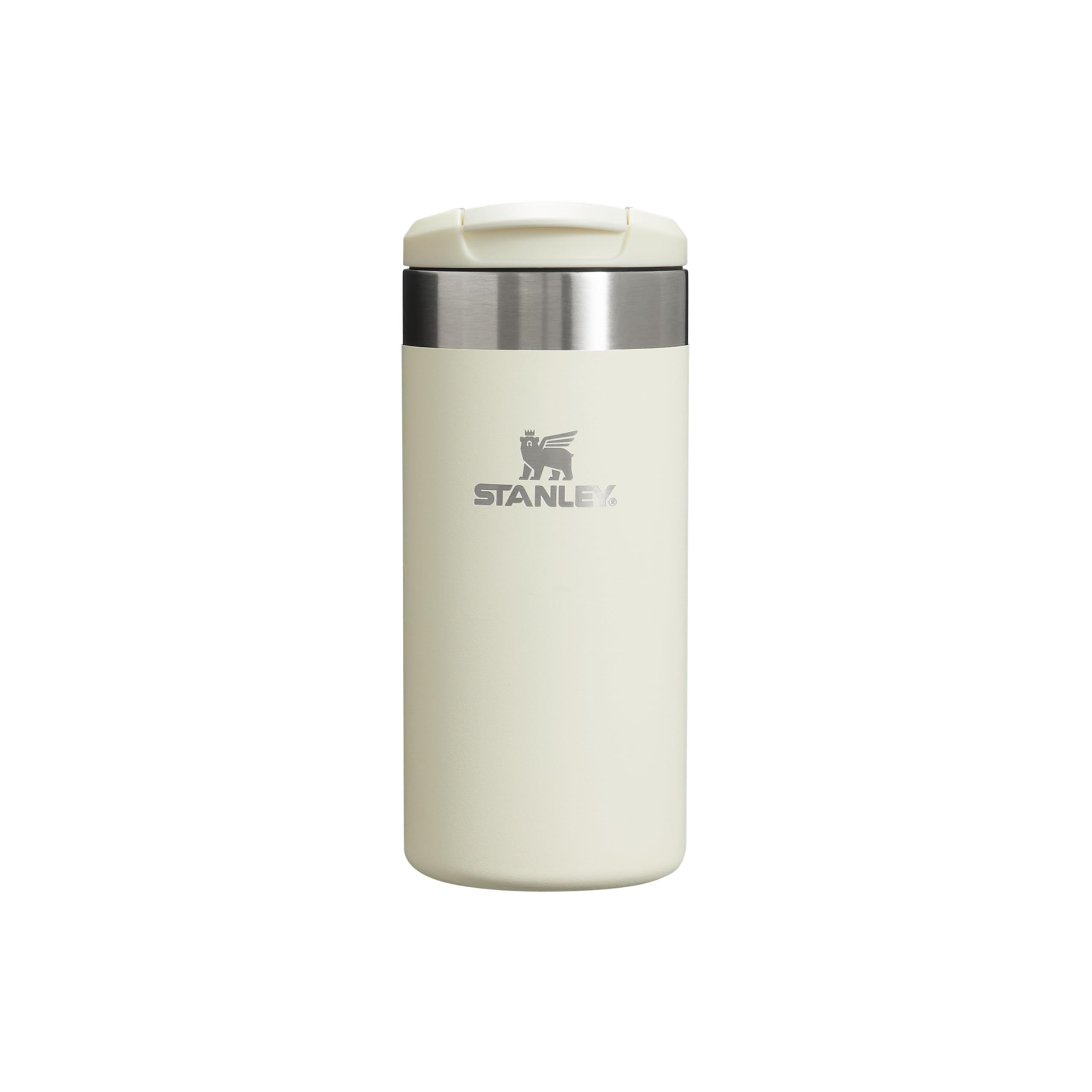 Stanley 1913 Aerolight Transit Travel Mug 0.35L - Keeps 4 Hours Hot - 6 Hours Cold - Dishwasher Safe - Leakproof - Car Cup Holder Compatible - Insulated Coffee Cup - Cream Gloss — image 1