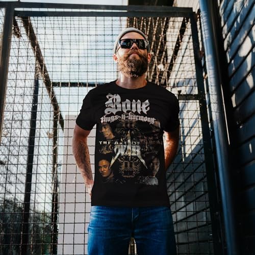 Bone Thugs-N-Harmony Camiseta masculina Art of War preta