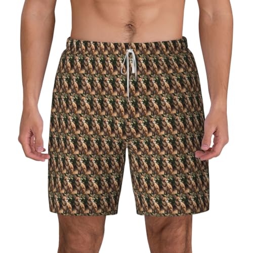 Short de bain pour homme imprimé zoo kangourou léger
