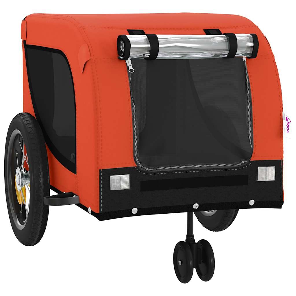 Rimorchio bicicletta cane rosso nero 2 ruote