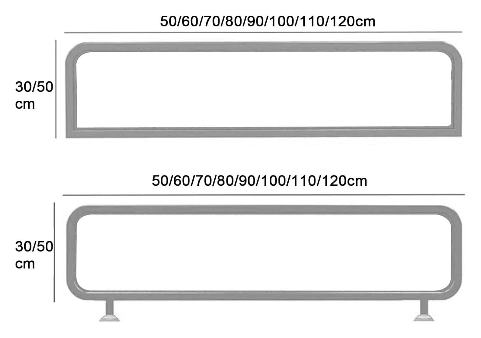 Cloison de séparation en verre décorative élégante pour salle à manger et restaurant – Cloison de séparation de bureau élégante et clôture basse (dB 50 x 110 cm) – Solution moderne de séparation de