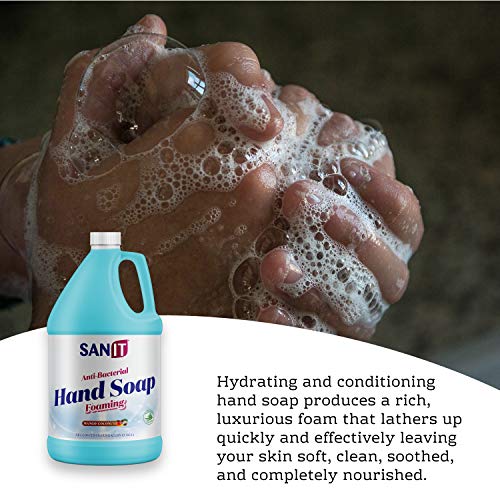 Sanit Antibacterial Foaming Hand Soap Refill - Advanced Formula With Aloe Vera And Moisturizers - All-Natural Moisturizing Hand Wash - Made In Usa, Mango Coconut, 1 Gallon #TOP3