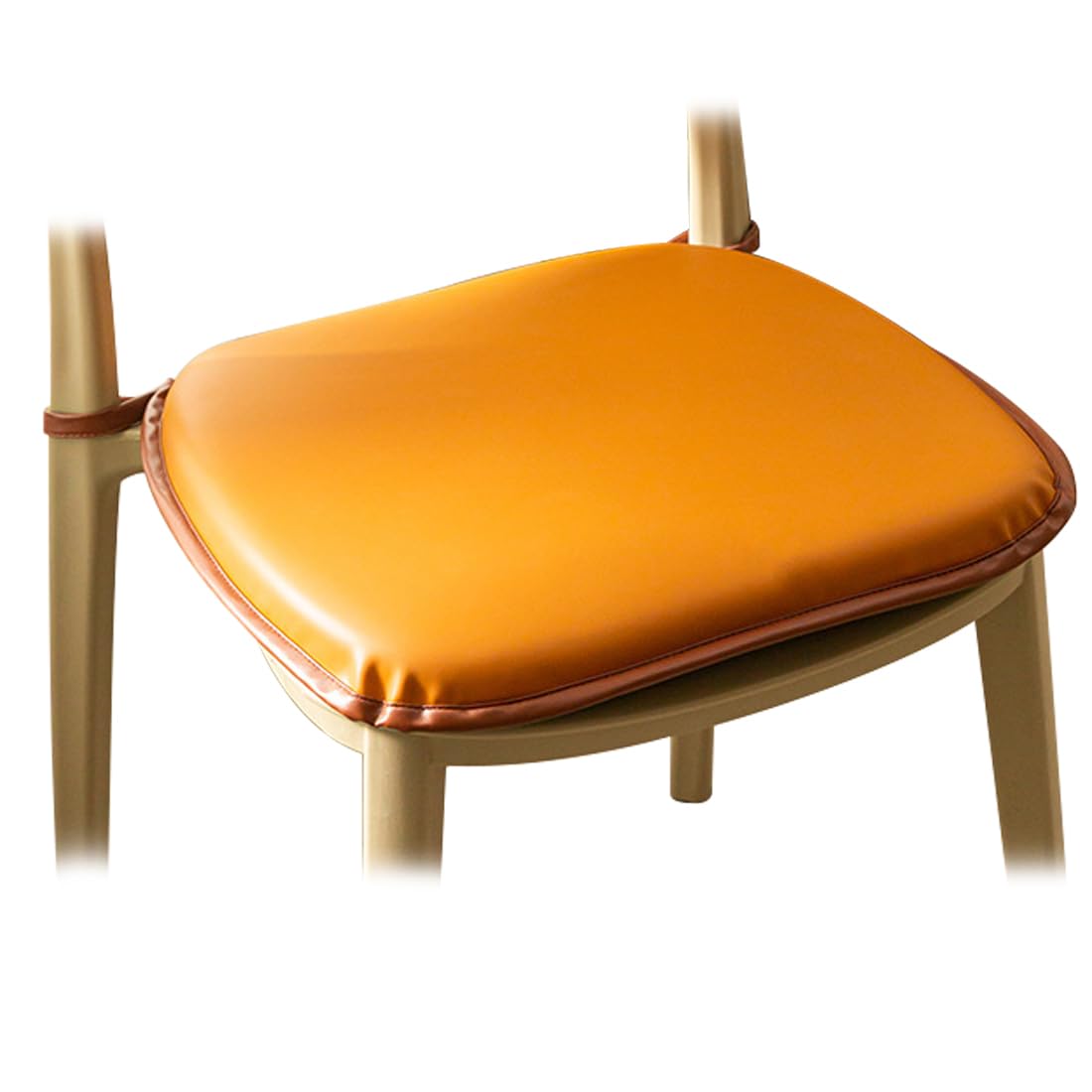 VHJdtE Seat Cushion, Stain-Resistant And Washable Chair Pad|Comfortable Memory Foam|Vintage Seat With Ties(Orange)