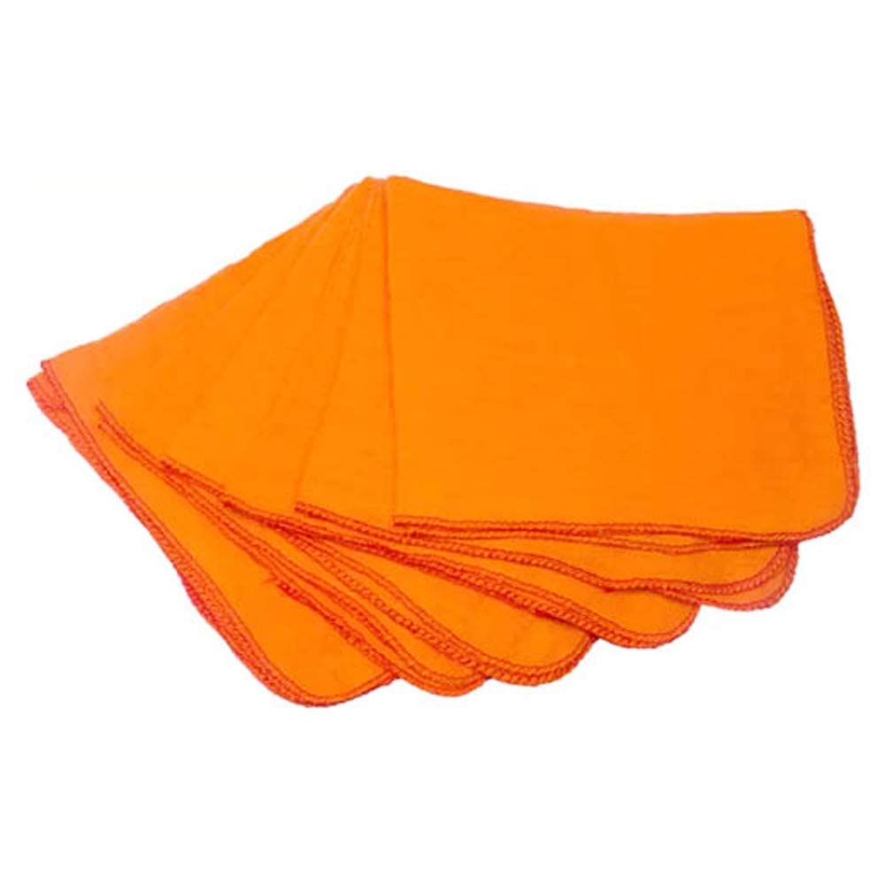 GodzyGodzy Yellow Duster Cloth for Home Cleaning Big Size(24X26-INCH) Orange Duster Highly Absorbent Cotton Cleaning Cloth for Kitchen,Car, Window Dusting, Mirror,Furniture,Laptop Cleaning (6)