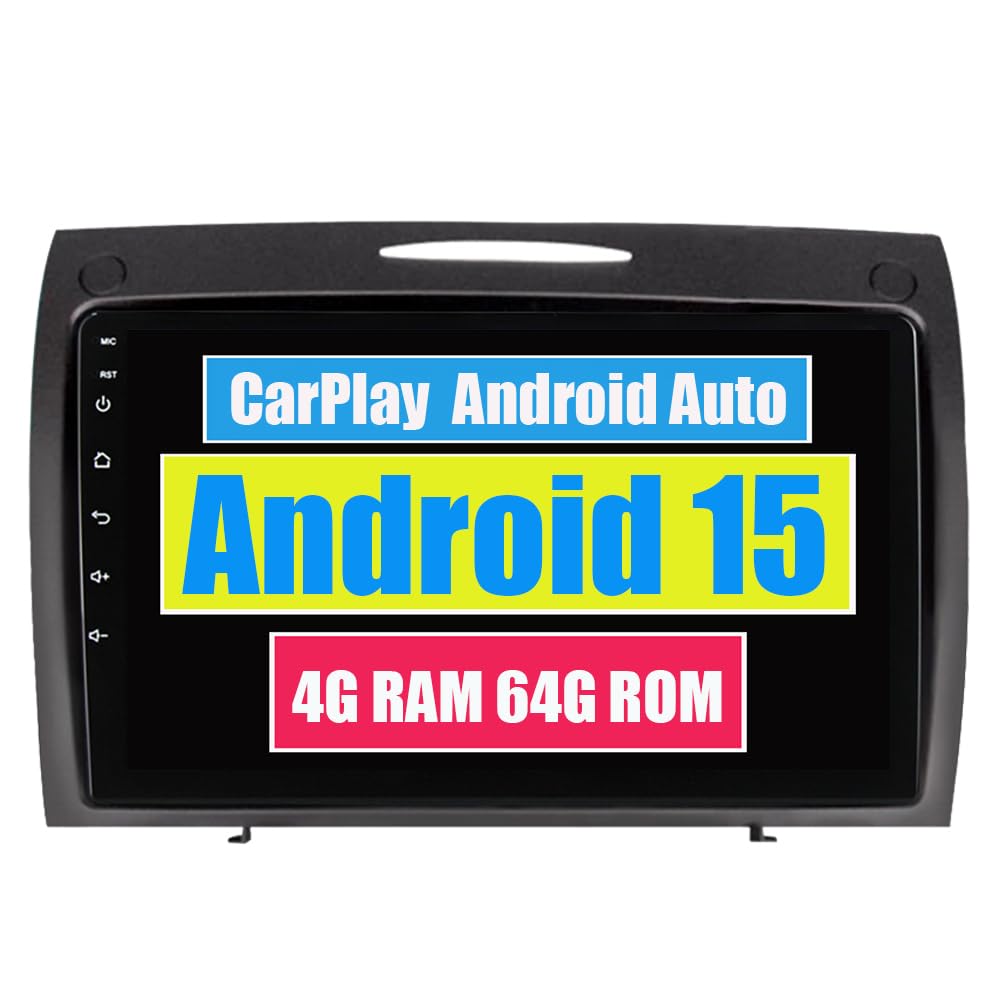 RoverOne Autoradio CarPlay pour Mercedes Benz SLK Classe SLK R171 2004–2011 Android Auto Écran Tactile GPS Bluetooth WiFi Radio Player