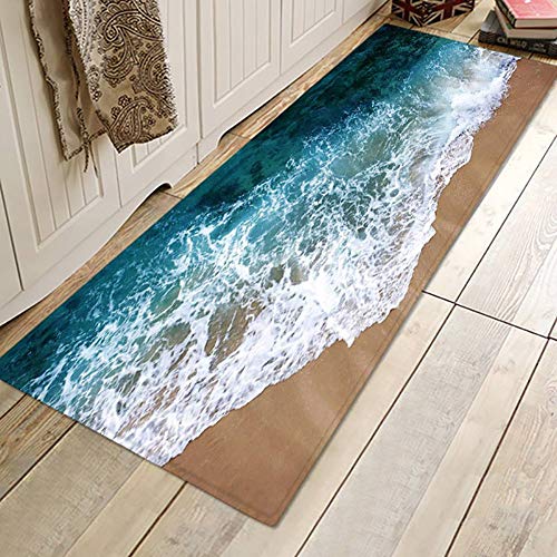 Tappetini per Tappeti stelle Marine Seashell, Tappetini per Cucina Tappetini Antiscivolo Tappetini per porte, Corridore dell'ingresso del Corridoio,Tappetini Oceano,Washable Runner Rug Mat