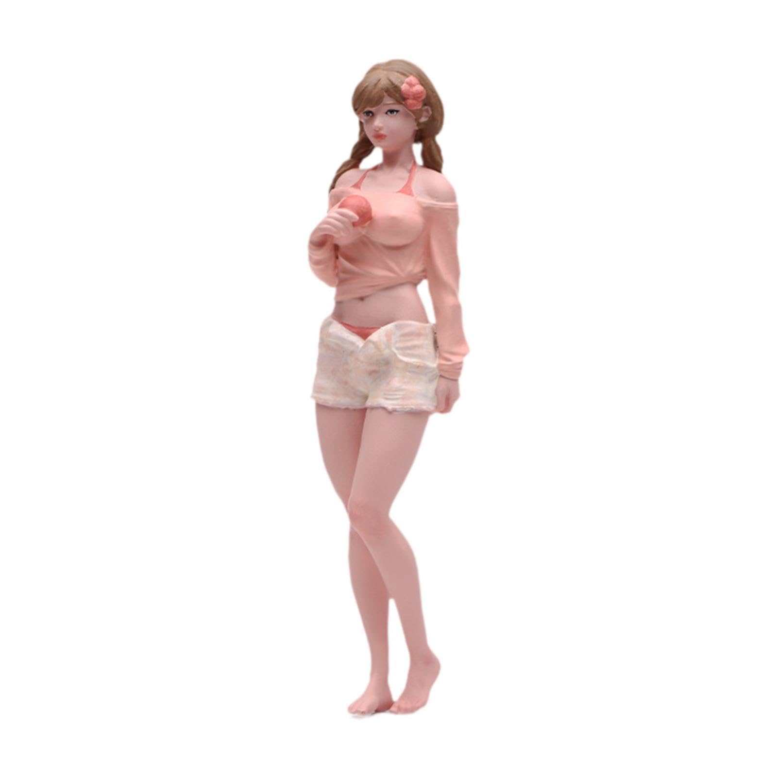 Figura in Miniatura, Figura di Bambina, Modello di Scena in Resina Dipinto a Mano, Miniature di Persone Minuscole, Rappresentazione Realistica per, da 1 a 24