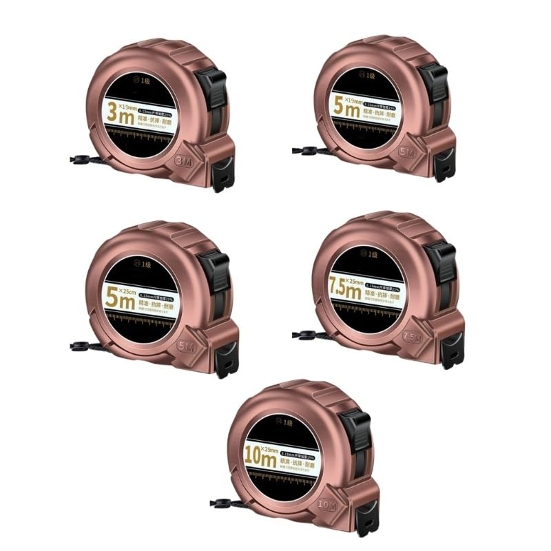 5/7.5/10m カーボンスチール 格納式巻尺 転倒防止メジャー定規 手動テープ 正確な 3/5/7.5/10M メートル法巻き尺ステンレススチール格納式定規。