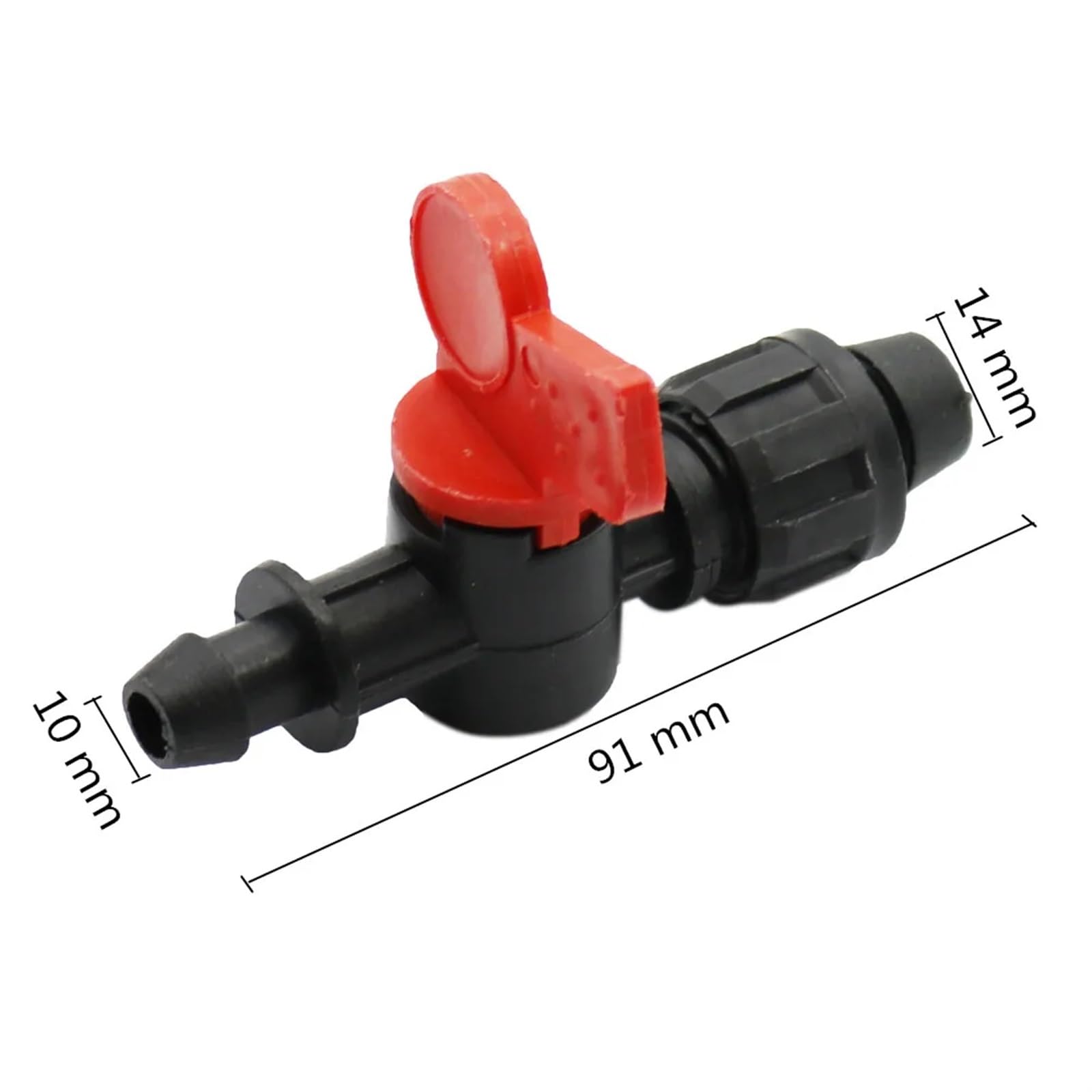 Valvola di controllo del flusso dell'acqua, connettore for tubo flessibile di irrigazione agricola da 13 mm a 10,5 mm, valvola di bypass for nastro antigoccia, valvola for acqua della conduttura, 1 pz